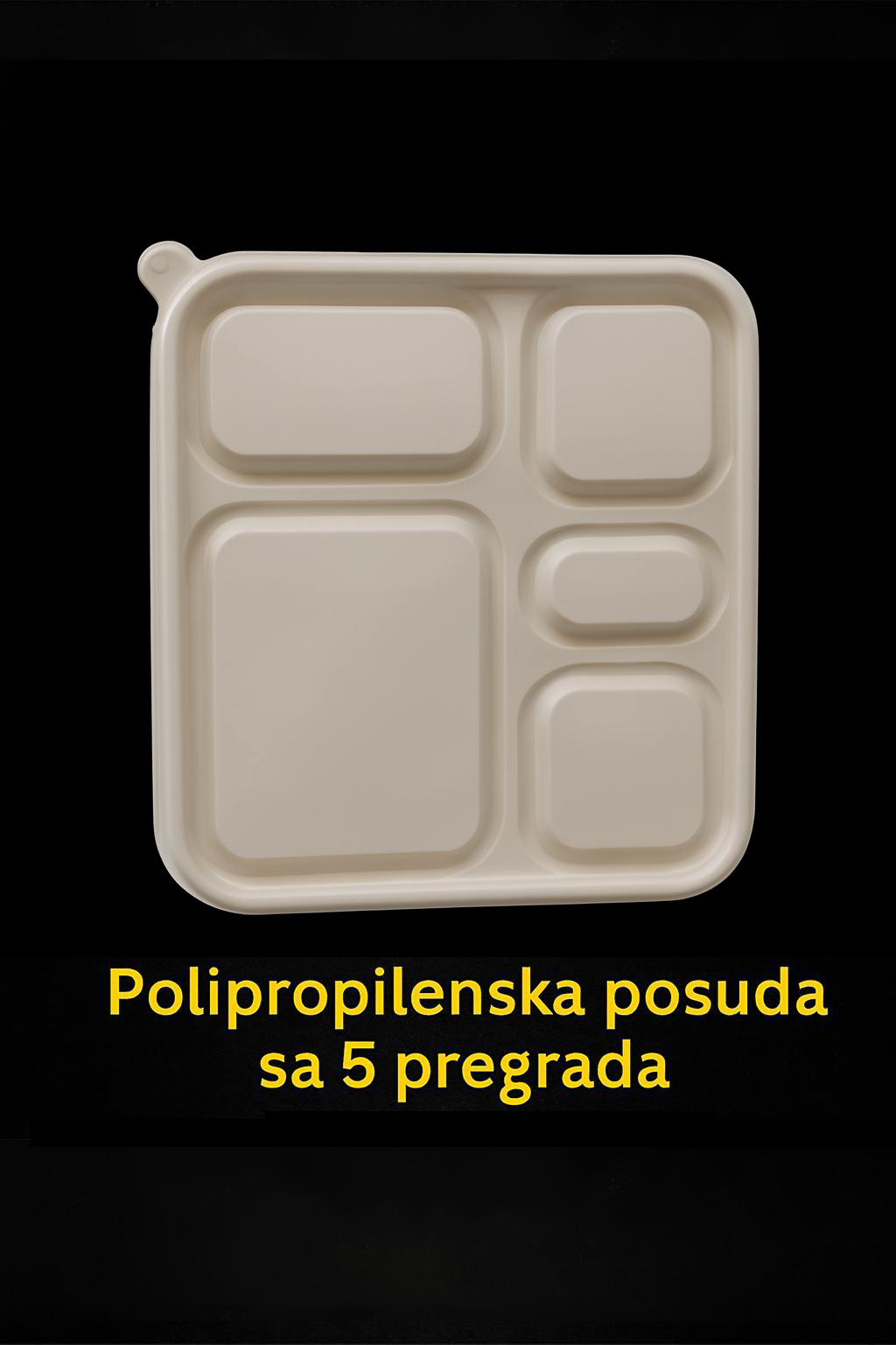 Polipropilenska posuda sa 5 pregrada 1250 ml